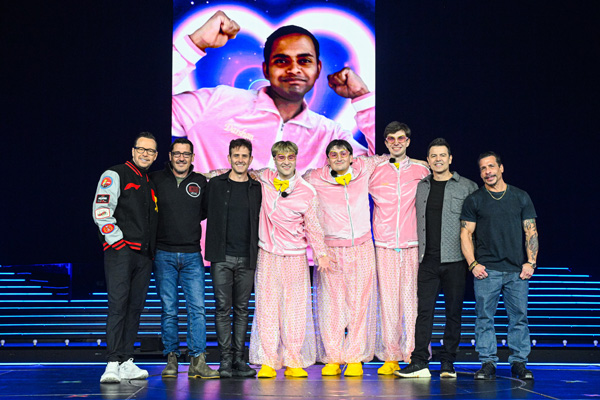 New Kids on the Block welcomes Boy Throb on stage during Las Vegas residency in February 2026