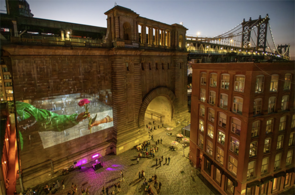 Interactive video art series to light up Dumbo’s iconic infrastructure