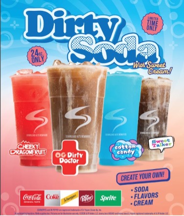 Aroma Joe’s rolls out dirty soda lineup with four signature flavors