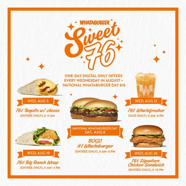 Whataburger august 2026 promotions