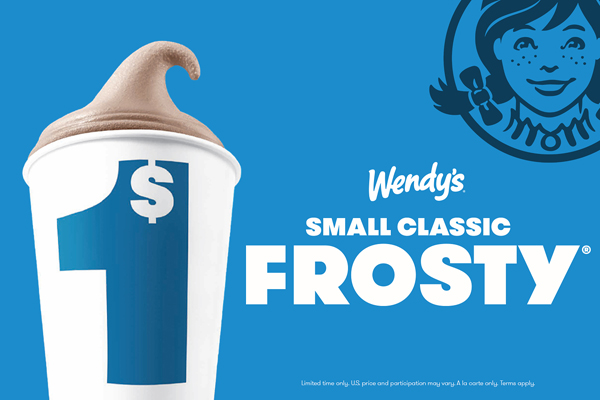 Celebrate the summer with a Classic Chocolate or Vanilla Frosty for just $1 from July 20 – August 23.