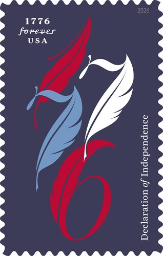U.S. Postal Service releases new Forever stamp to mark the 250th anniversary of the Declaration of Independence