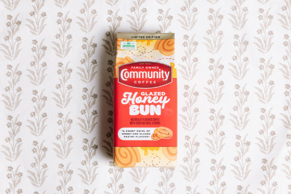 Community Coffee's Glazed Honey Bun is available for a limited time in 11 oz. ground bags and Keurig® K-Cup® pods.