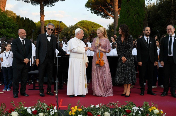 Leon XIV and Andrea Bocelli Photo by Vatican Media