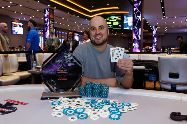 Evan Sandberg, winner of the Arizona State Poker Championship at Talking Stick Resort. Source: Michael Jordan Photography