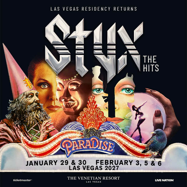 Styx the hits in las vegas nevada in 2027