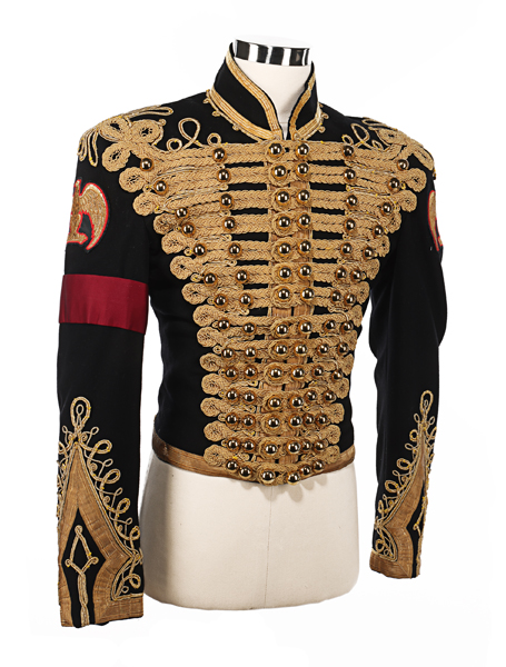 The Omer Bhatti Collection: Michael Jackson's Photo-Matched Black-and-Gold Military-Style Jacket Worn During the Dangerous and HIStory Eras est. $237,600 - $475,200