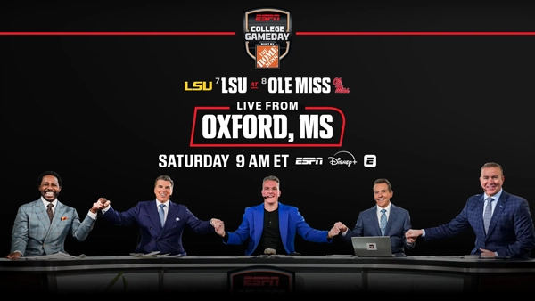 ESPN College GameDay broadcasts live from Ole Miss for LSU matchup