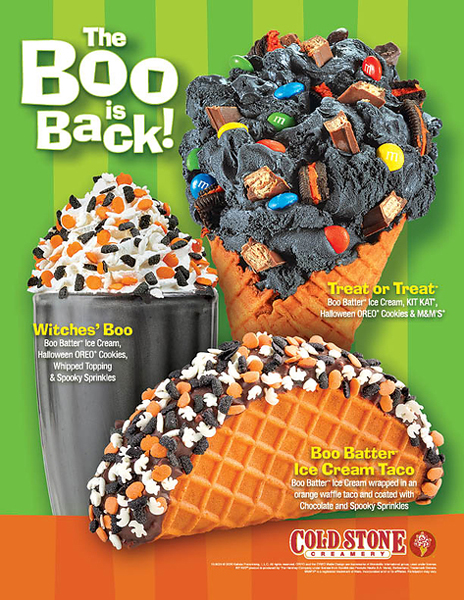 halloween ice cream at cold stone