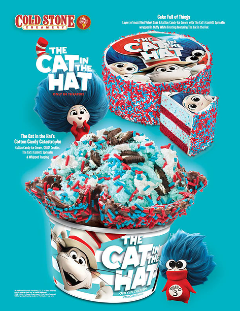 Cold stone cat in the hat menu