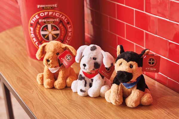 The Firehouse Subs K-9 Crew features plush pups inspired by real-life K-9 heroes Stone, Ember and Echo, who serve their communities through search and rescue, fire safety education and police work. For more information, visit Firehousesubs.com.