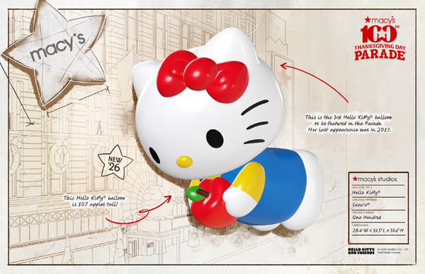 Hello Kitty balloon at the Macy's thanksgiving day parade