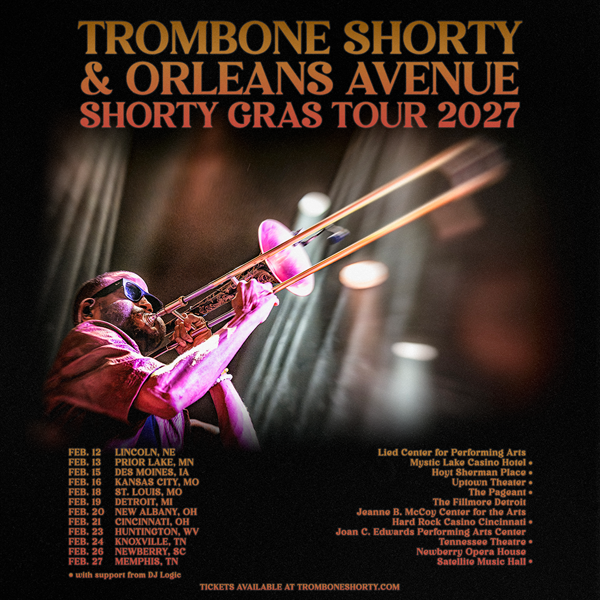 Trombone Shorty and Orleans - shorty gras tour 2027