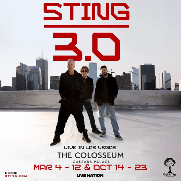 sting to perform at ceasars palace in las vegas in March and October 2027