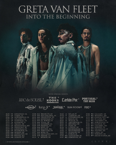 Greta Van Fleet Into the beginning tour dates